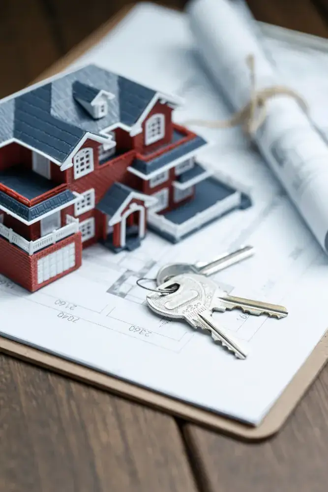 Inmobiliaria moderna con portal de propiedades y CRM de ventas