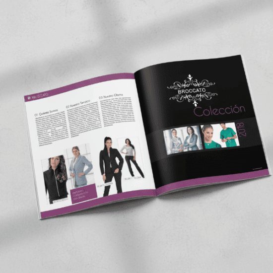 Diseño de Lookbook Corporativo y catalogo de moda para Broccato