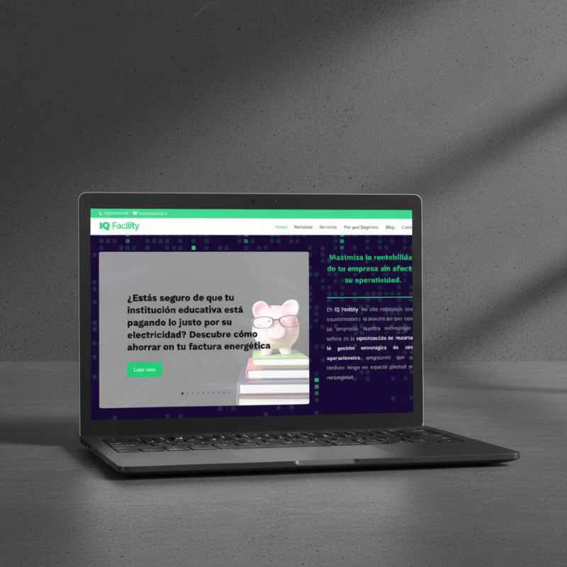 Diseño web corporativo B2B y branding para consultora IQ Facility